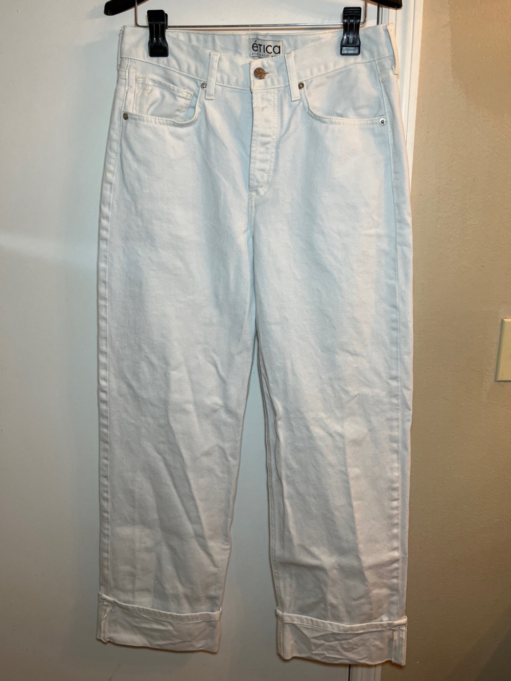 Etica White Wide-Leg Women's Jeans